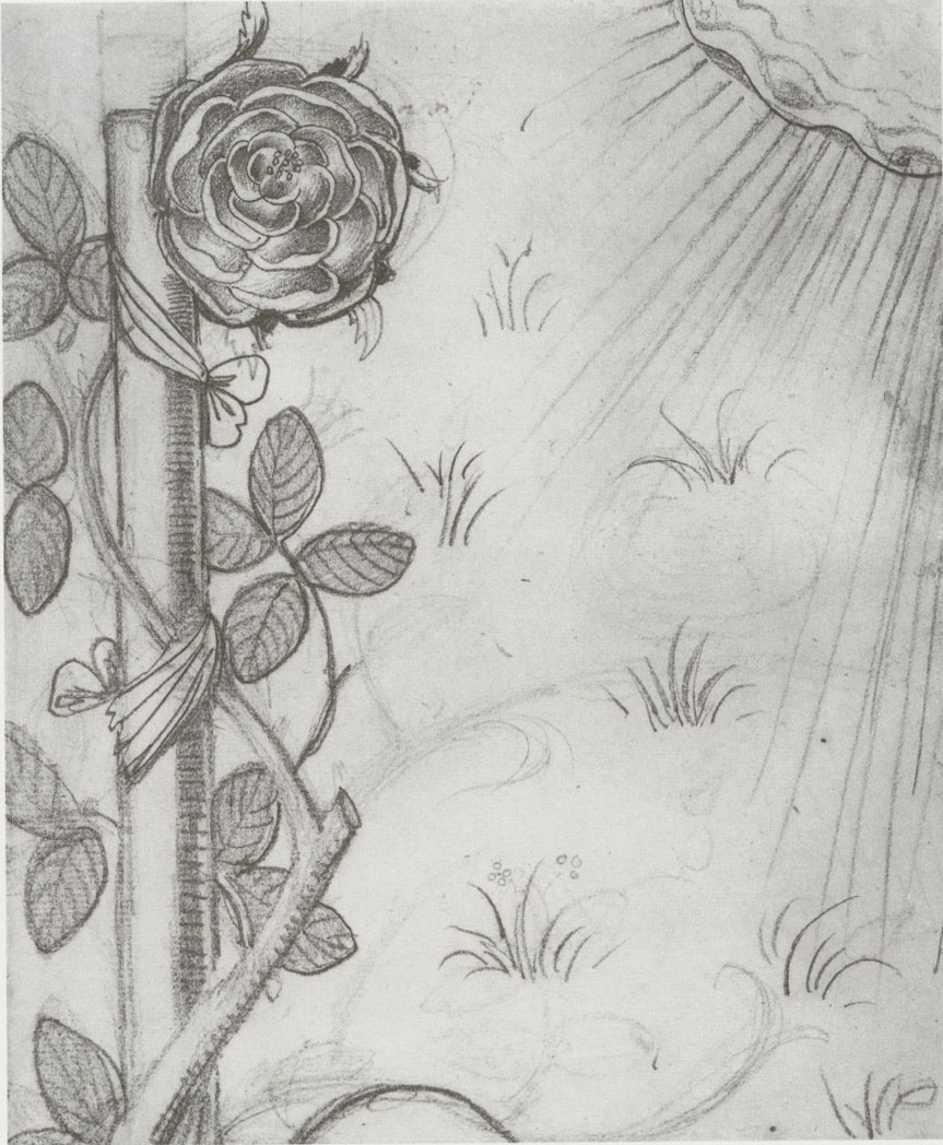 Burne Jones Catalogue Raisonné The Bound Rose preliminary design for